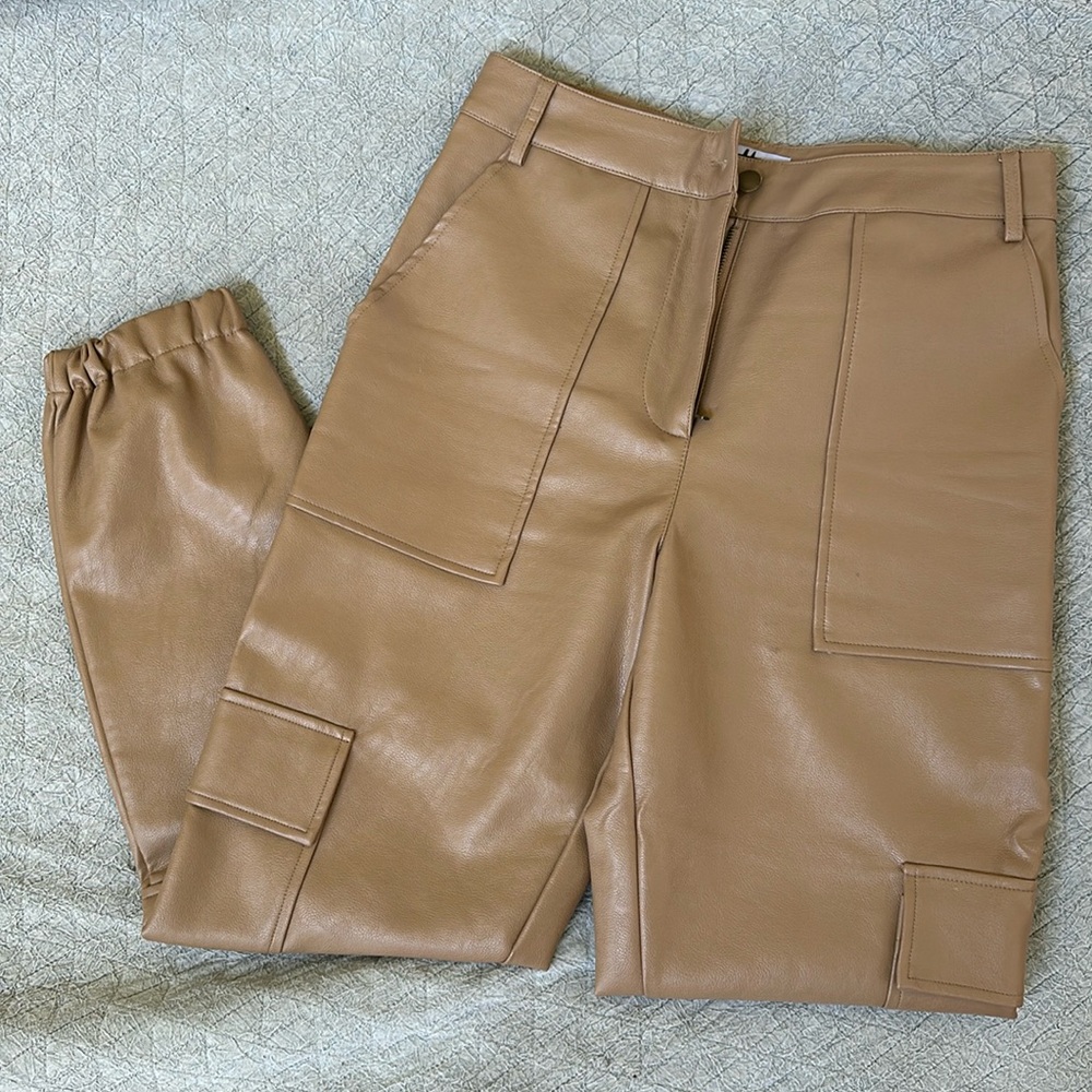 Vylette, size 9, tan faux leather pants
